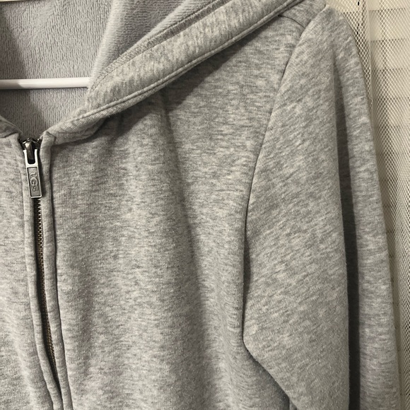 UGG Heather-Grey Clara Zip-Front Port Hoodie Size S S1 - Picture 9 of 13